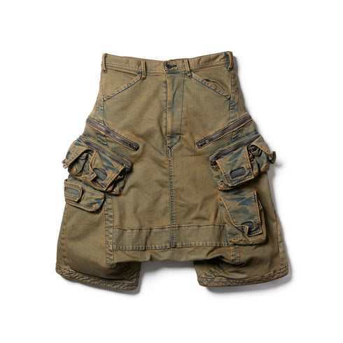 JULIUS 847PAM8-ID Indigo / Indigo Denim Short Cargo Pants